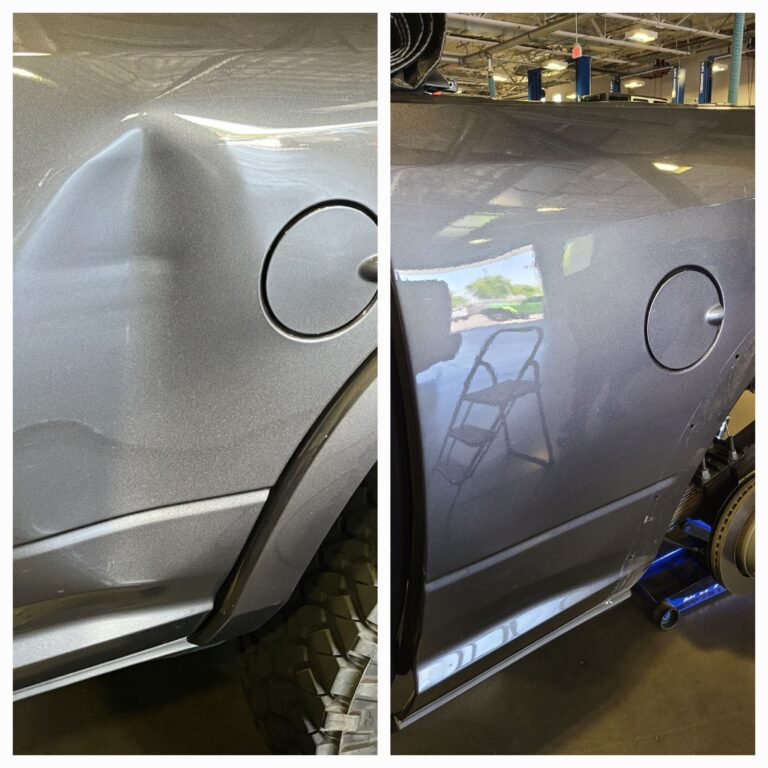 Flawless result after our mobile dent removal service.